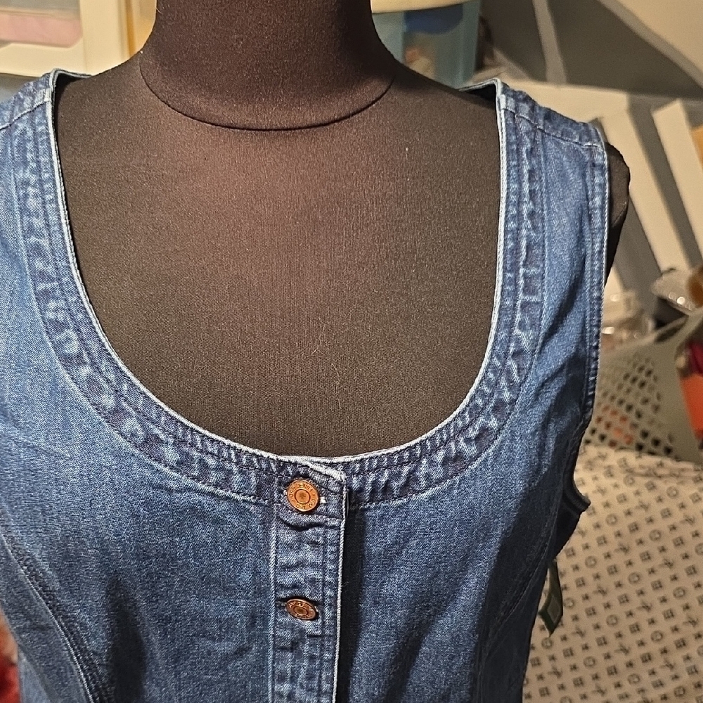 GAP Denim Button-Front Mini Dress - Picture 4 of 7